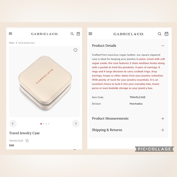 Gabriel & Co. Travel Jewelry Case (NWOT) - Picture 14 of 14